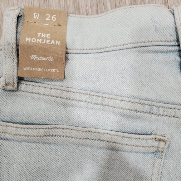 NWT Madewell The Mom Jean Distressed Raw-Hem Edition Style MC583 Size 26 - Picture 9 of 11